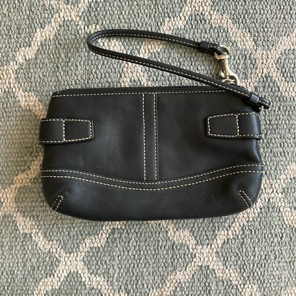 COACH Black Leather Wristlet - Picture 5 of 10